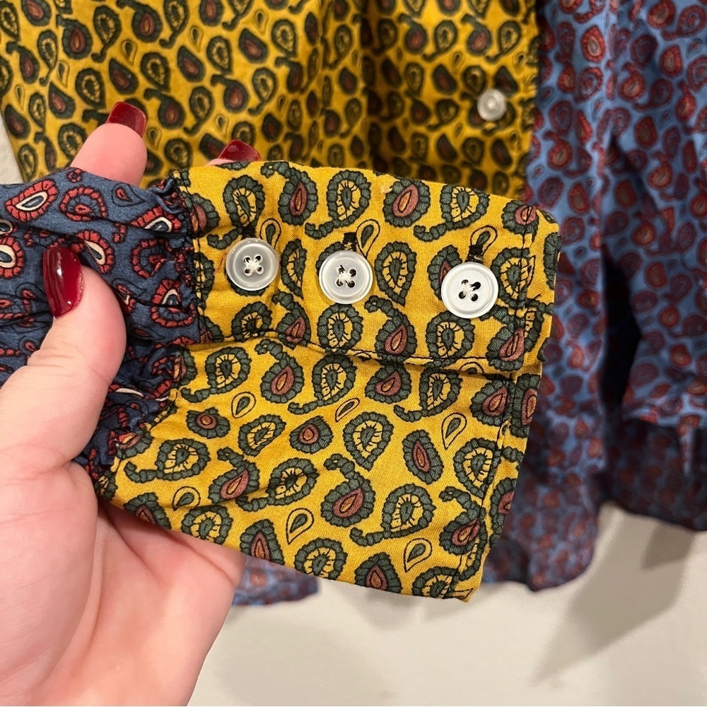 NEW Urban Outfitters Multicolor Patchwork paisley print Shirt size xsmall - Picture 4 of 10